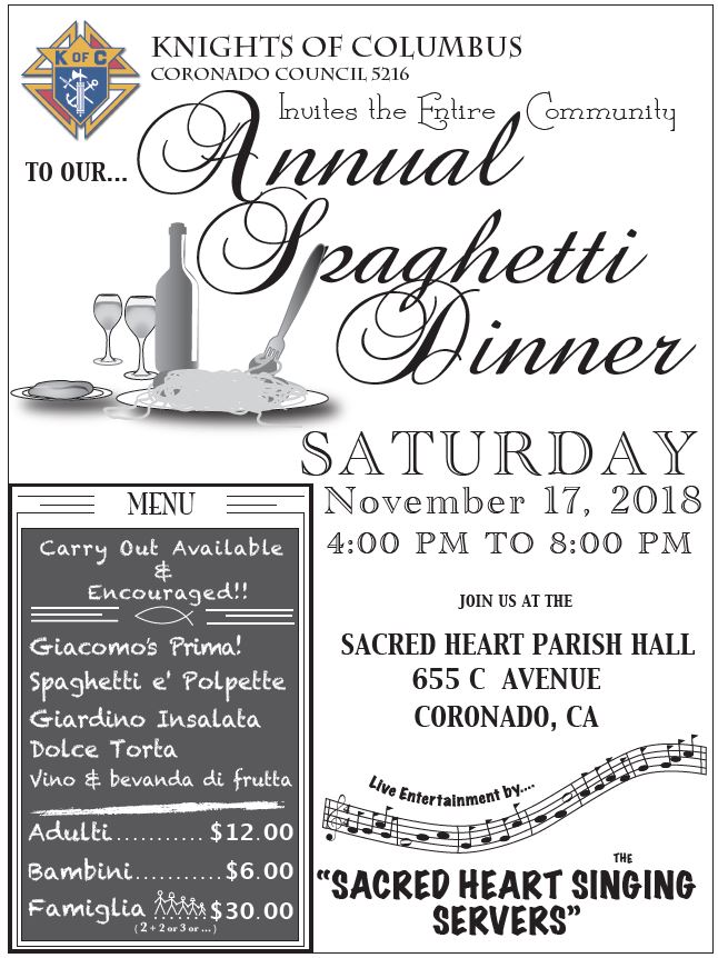 Knights of Columbus Spaghetti Dinner