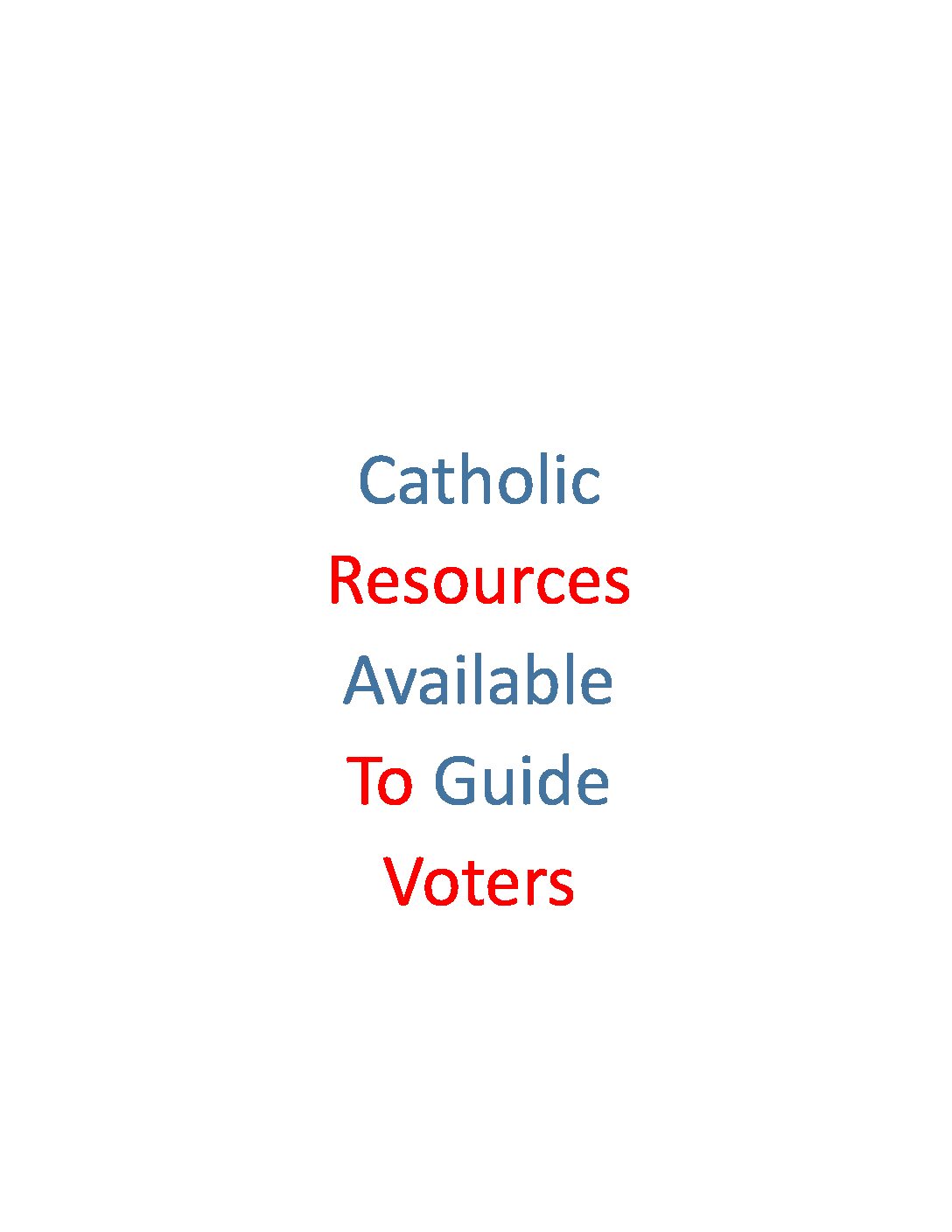 Catholic resources available to guide voters