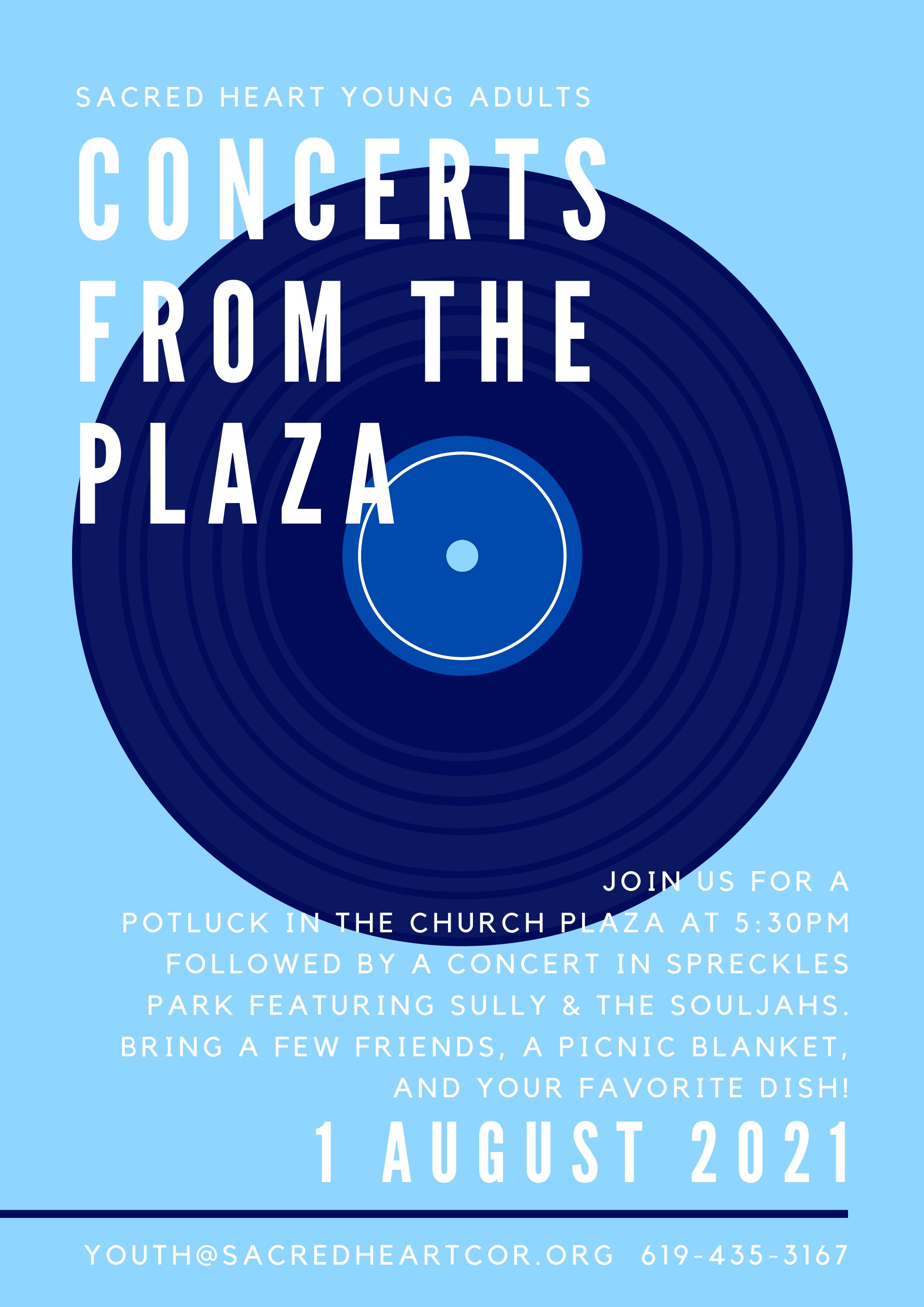 Young Adults Concerts from the Plaza Potluck